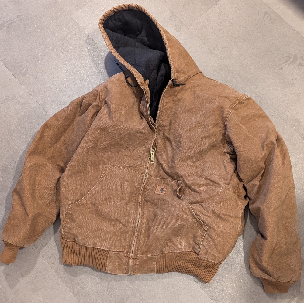 Men's Carhartt Tan Hooded Jacket